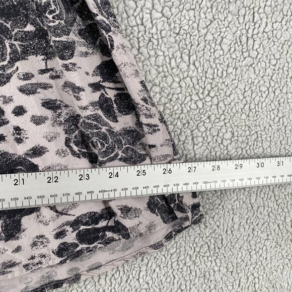 H&M Black and Cream Floral Midi Dress - Picture 4 of 9